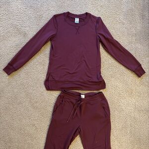 Jockey Maroon sweatshirt and joggers
